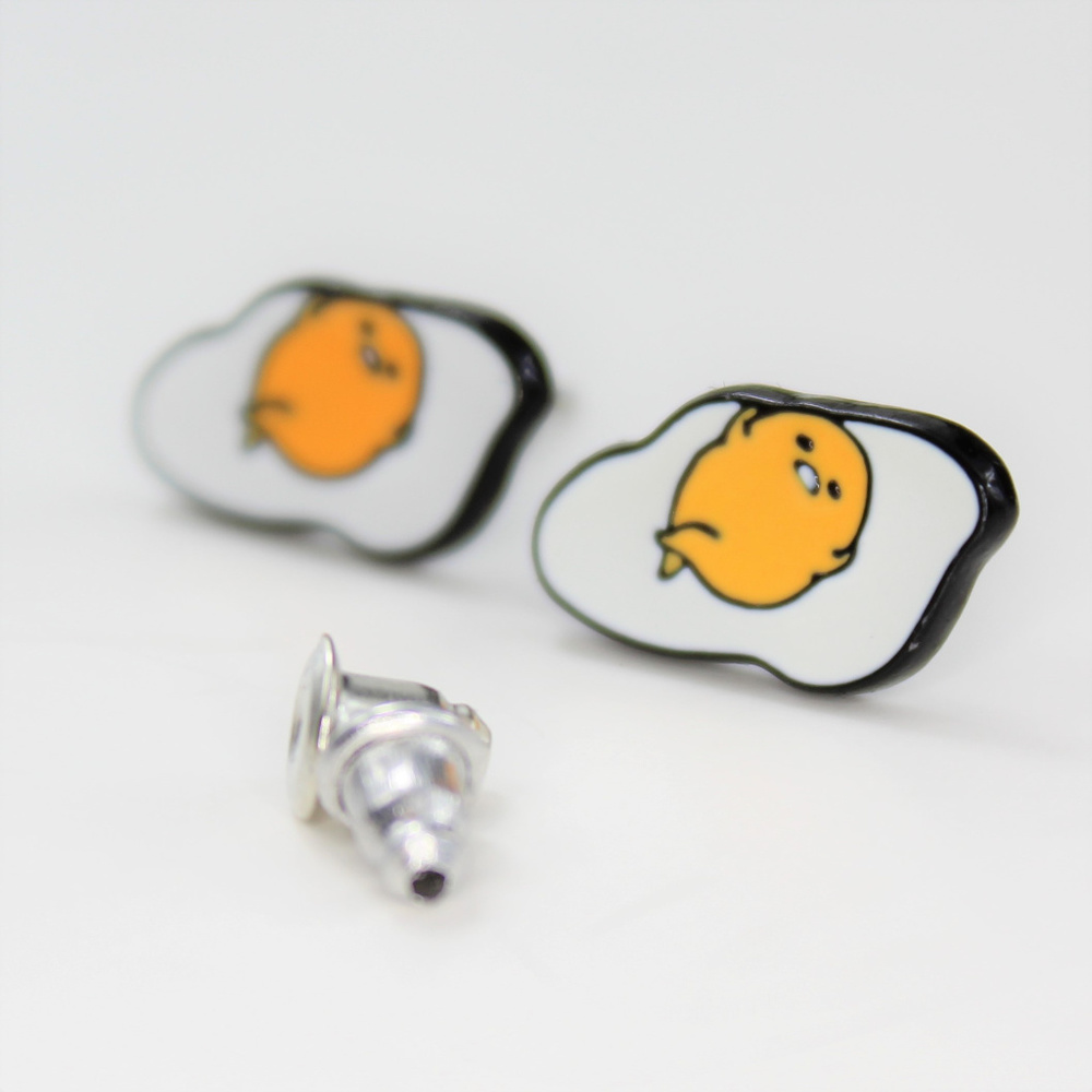 Sanrio Gudetama the Lazy Egg Stud Earrings